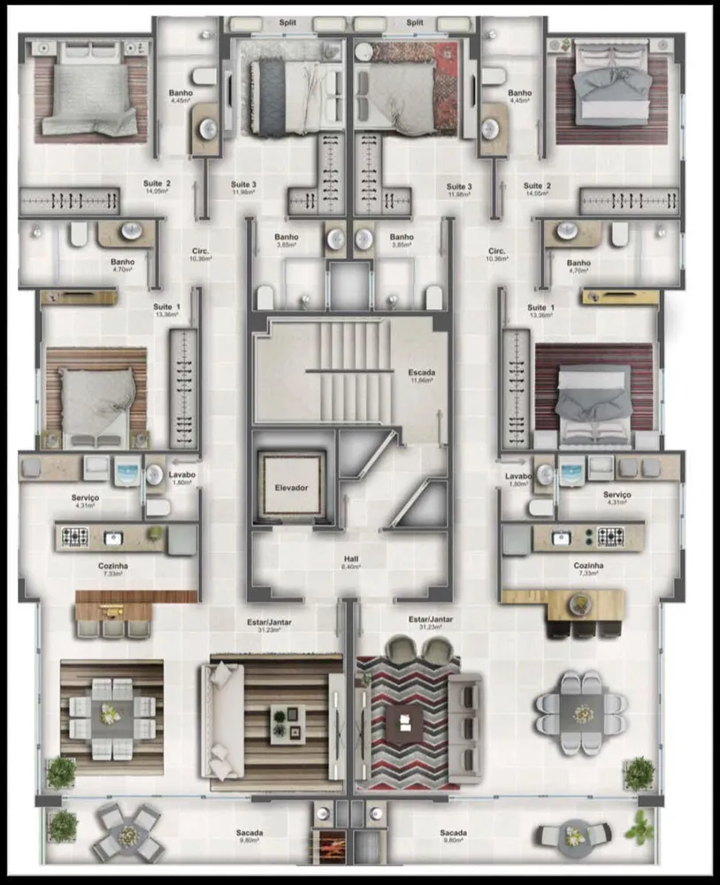 Apartamento, 3 quartos, 132 m² - Foto 3