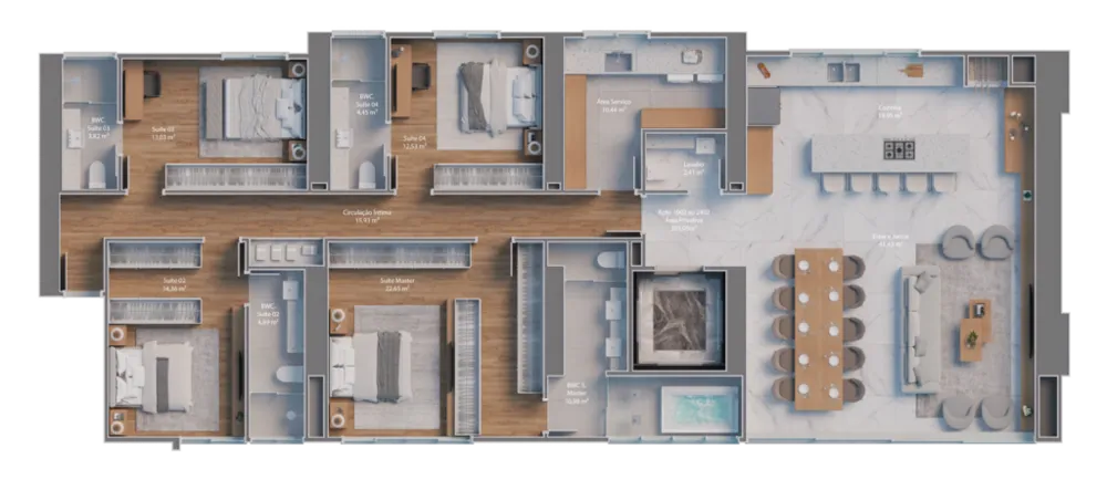 Apartamento, 5 quartos, 331 m² - Foto 3
