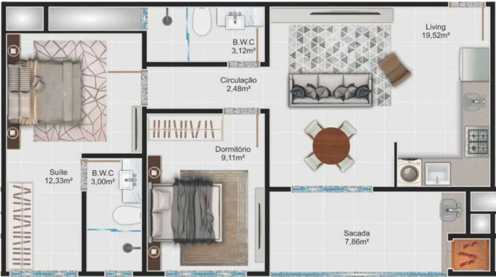 Apartamento, 3 quartos, 68 m² - Foto 11