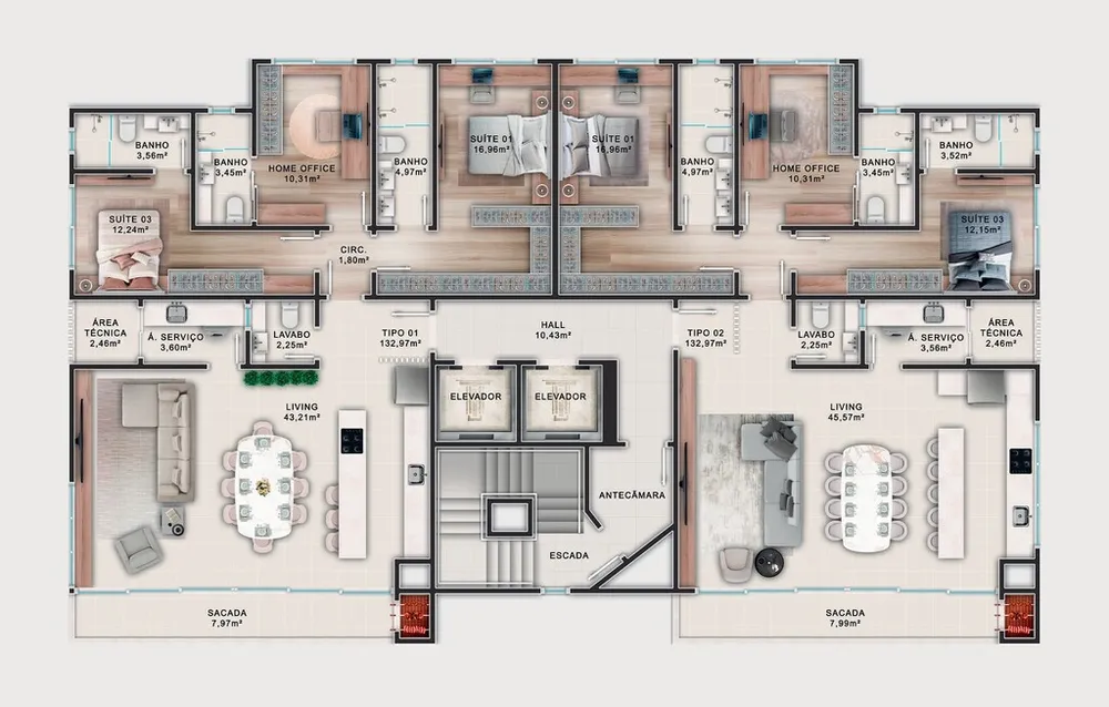 Cobertura, 4 quartos, 266 m² - Foto 16