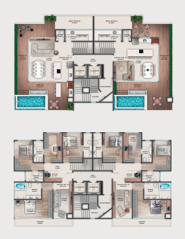 Cobertura, 4 quartos, 266 m² - Foto 14