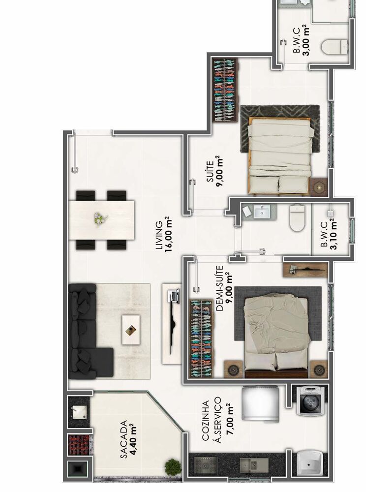 Apartamento, 2 quartos, 62 m² - Foto 5