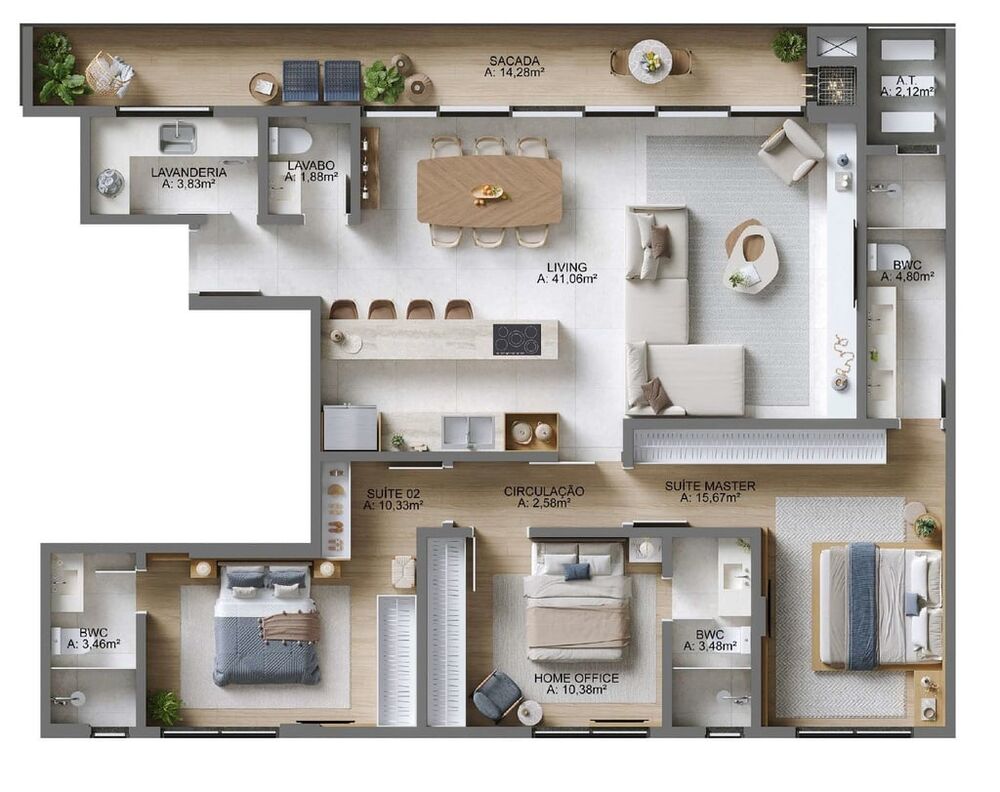 Apartamento, 3 quartos, 284 m² - Foto 6