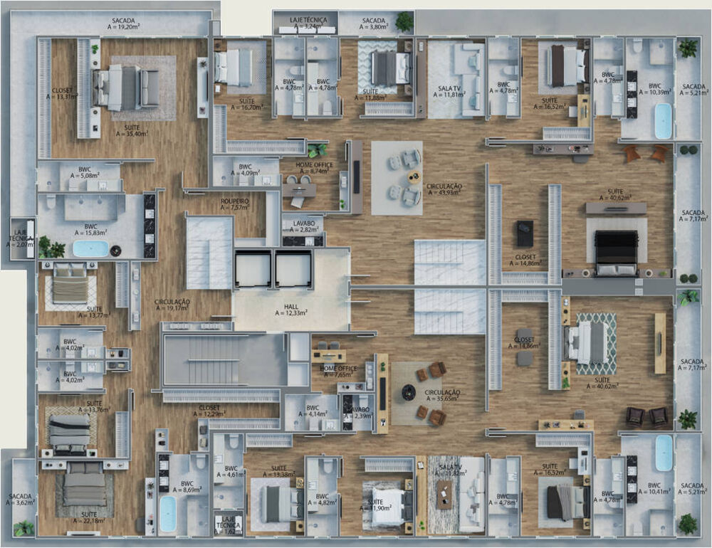 Cobertura, 4 quartos, 450 m² - Foto 12