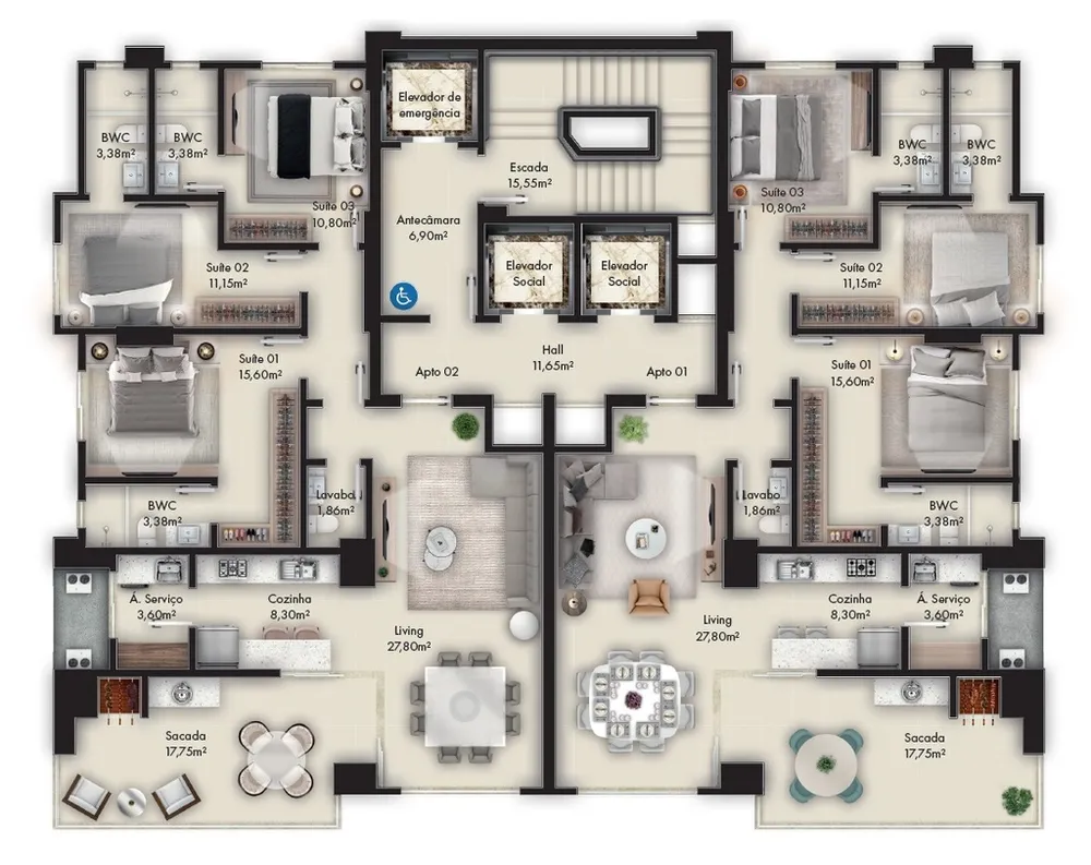 Apartamento, 4 quartos, 259 m² - Foto 19