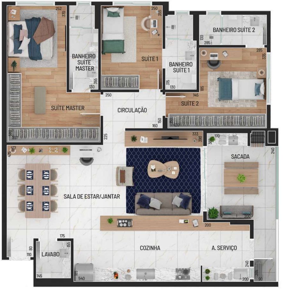 Apartamento à venda com 3 quartos, 116m² - Foto 7