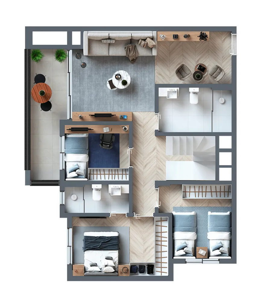 Apartamento, 3 quartos, 75 m² - Foto 4