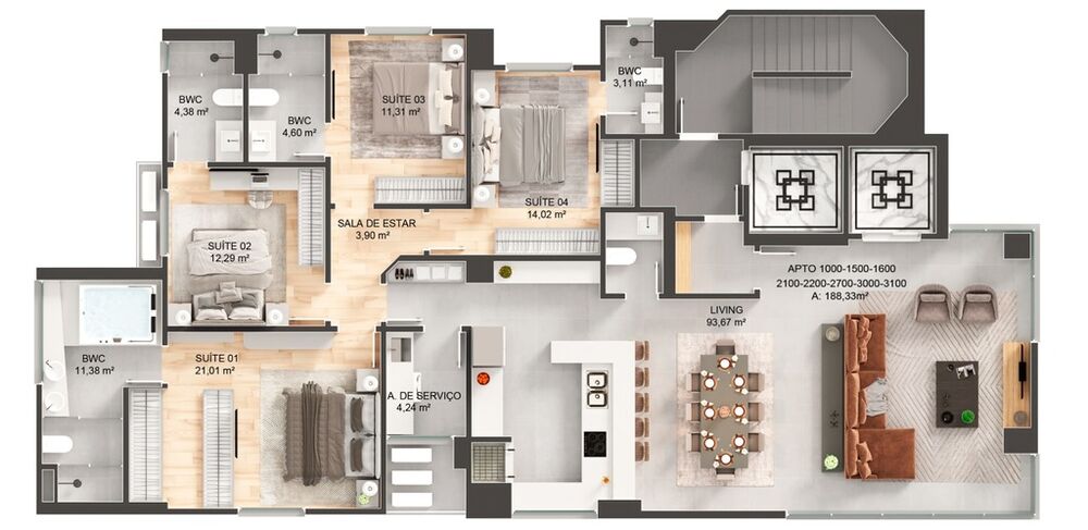 Apartamento, 4 quartos, 202 m² - Foto 5