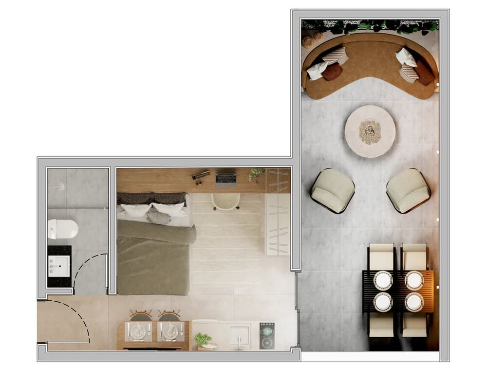 Apartamento à venda com 1 quarto, 19m² - Foto 7
