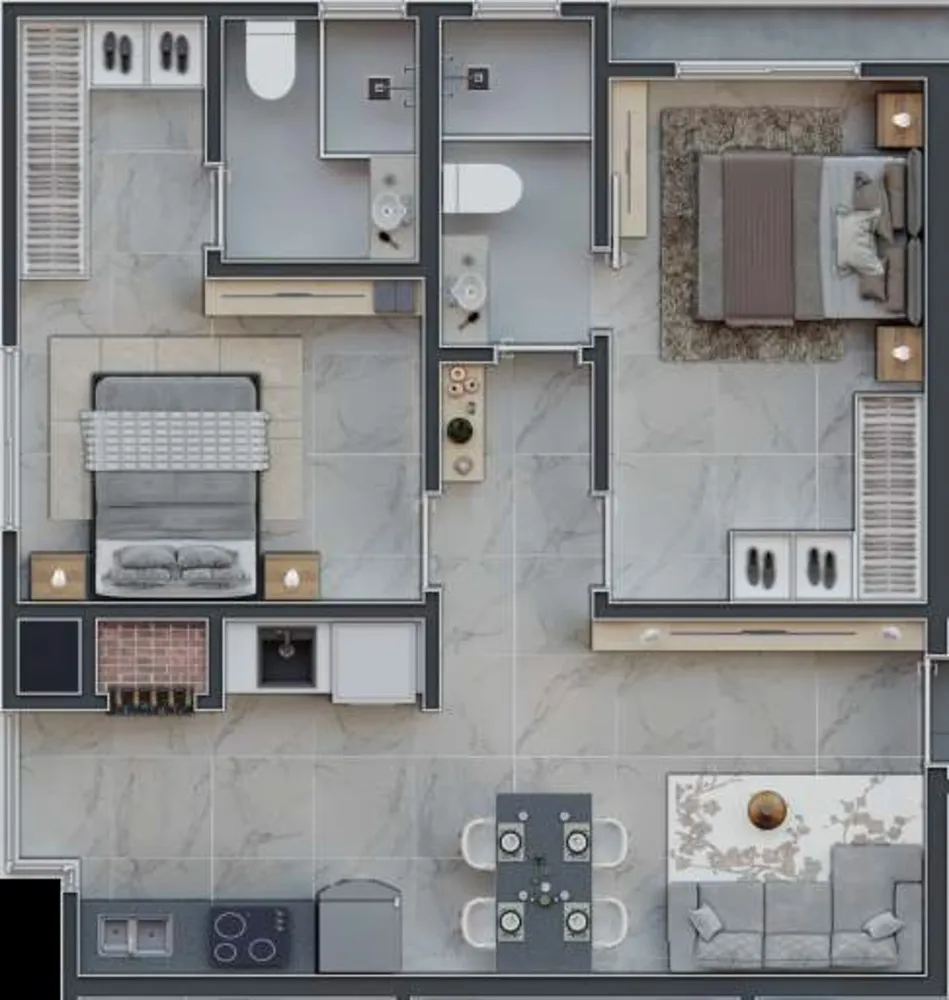 Apartamento, 2 quartos, 60 m² - Foto 9