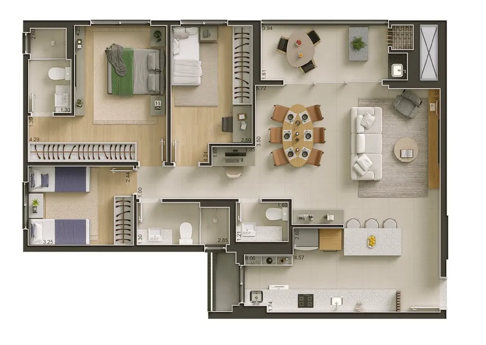 Apartamento, 3 quartos, 236 m² - Foto 7