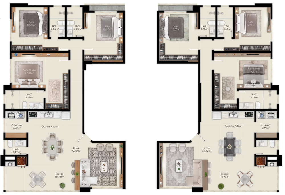 Apartamento, 3 quartos, 127 m² - Foto 2