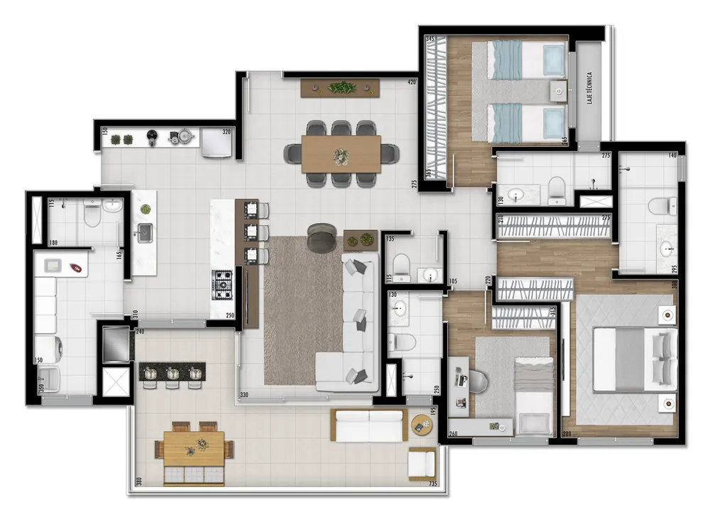 Apartamento, 3 quartos, 141 m² - Foto 1
