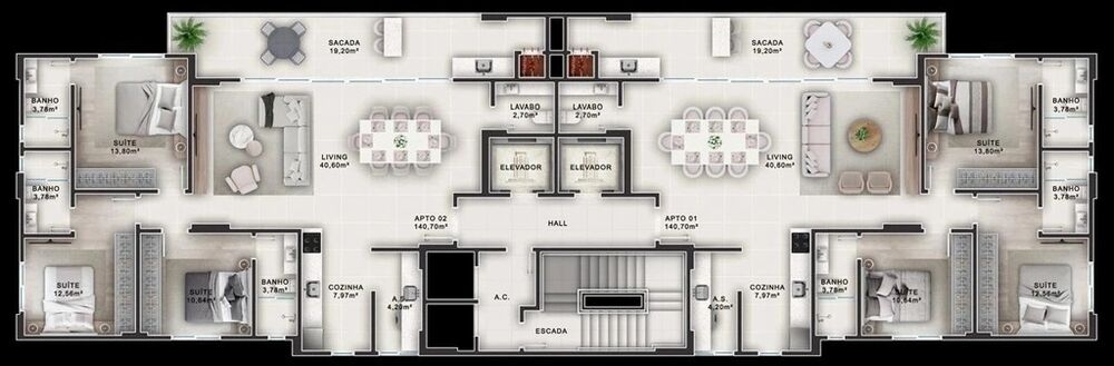 Apartamento, 3 quartos, 140 m² - Foto 6