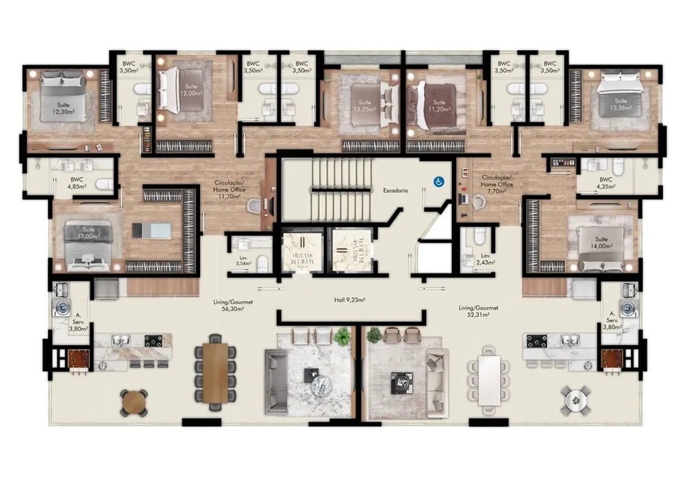 Apartamento, 3 quartos, 133 m² - Foto 16