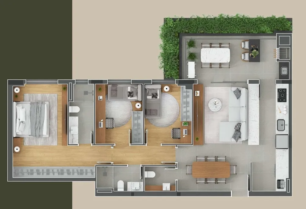 Apartamento, 3 quartos, 211 m² - Foto 2