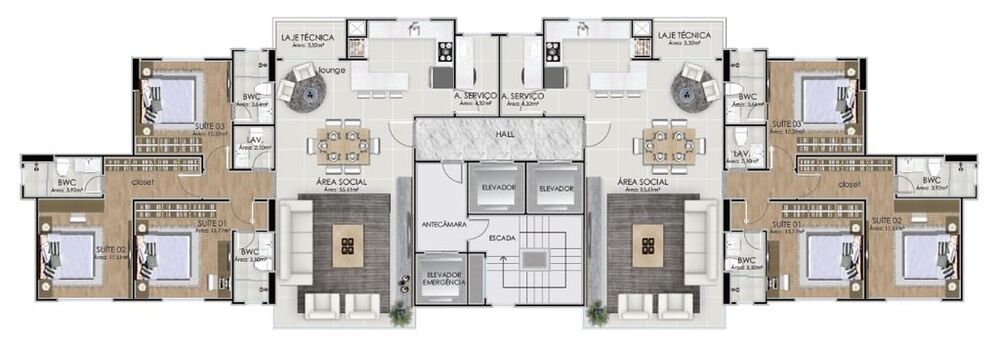 Apartamento, 3 quartos, 135 m² - Foto 3