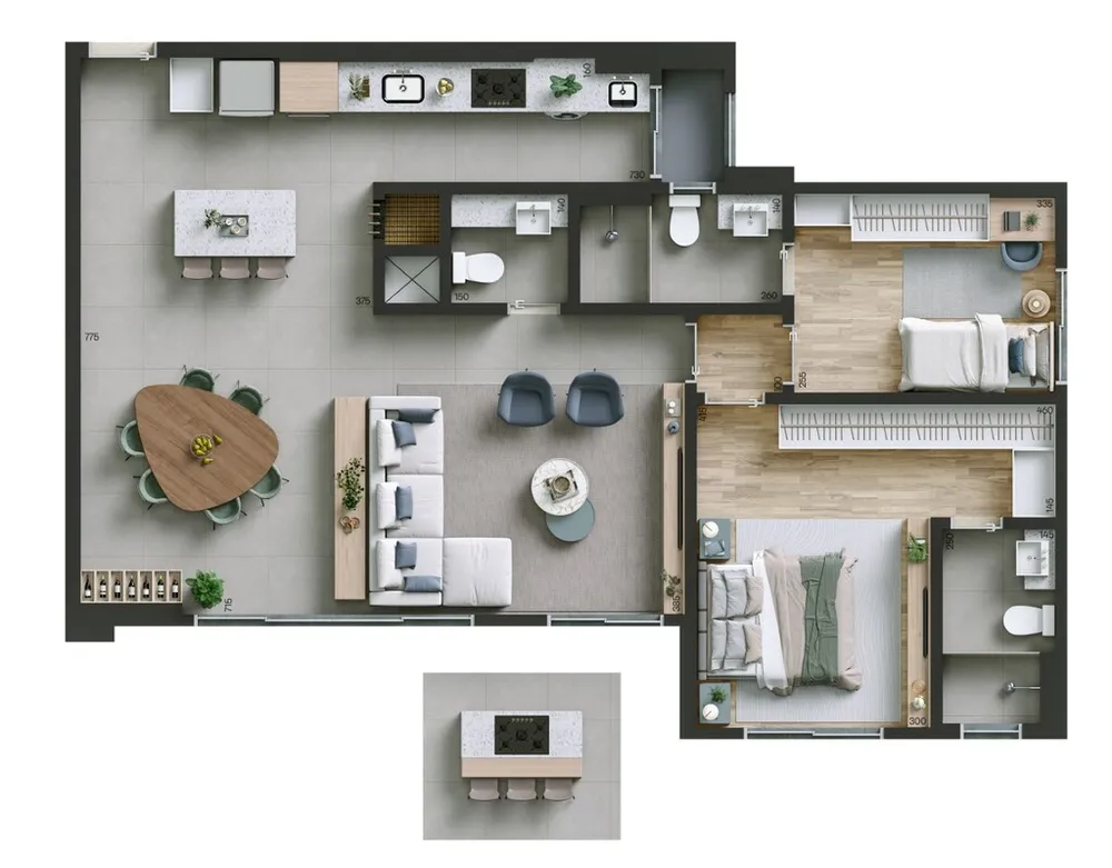 Apartamento, 2 quartos, 82 m² - Foto 8