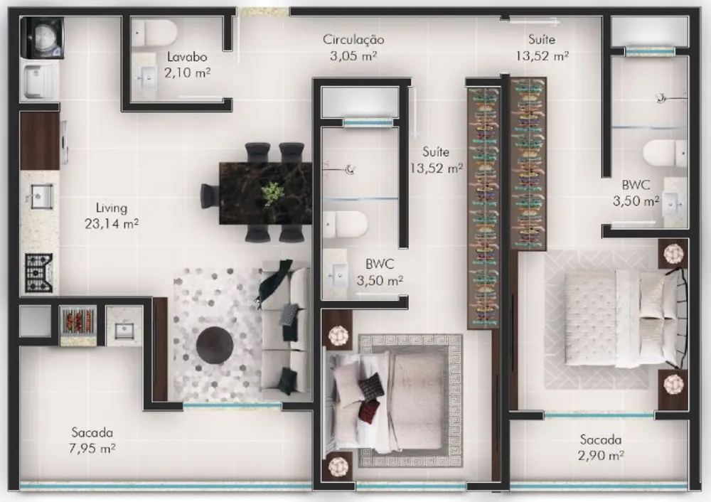 Apartamento, 2 quartos, 86 m² - Foto 12