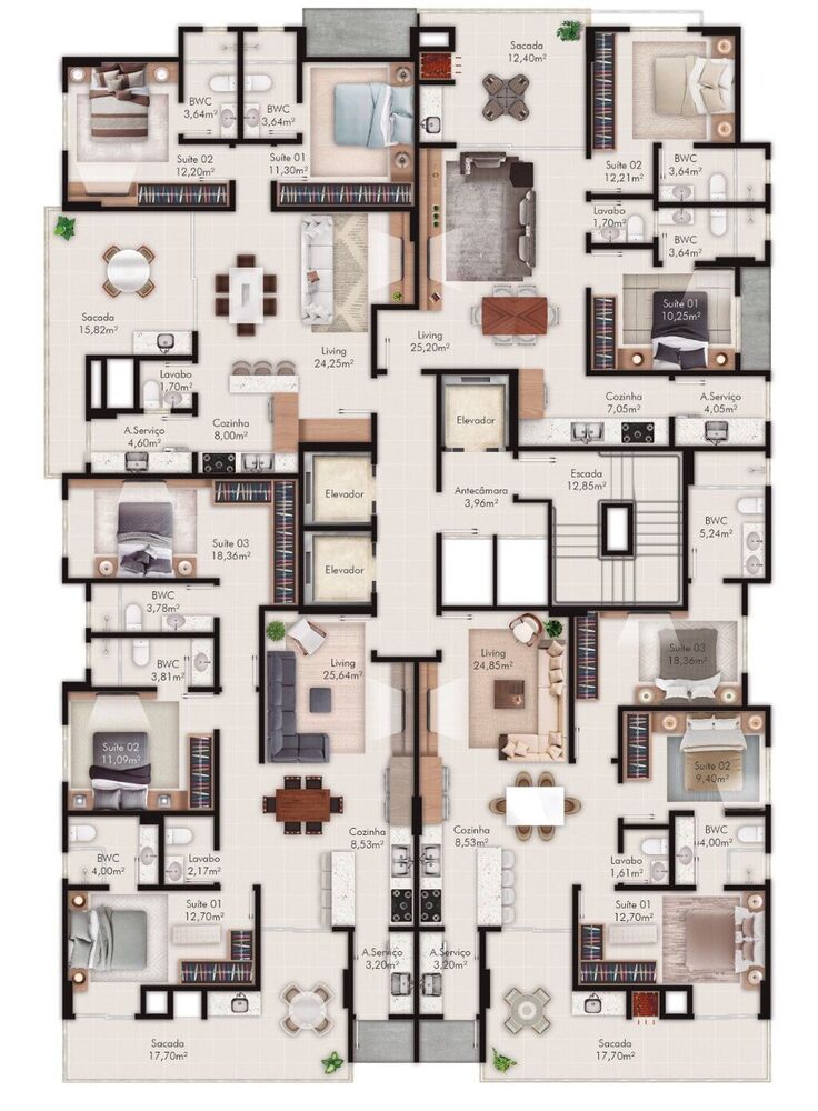 Apartamento, 3 quartos, 122 m² - Foto 1