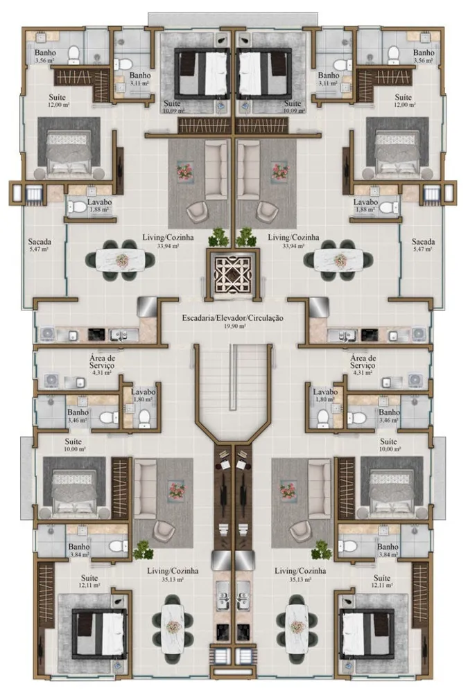 Apartamento, 3 quartos, 157 m² - Foto 3