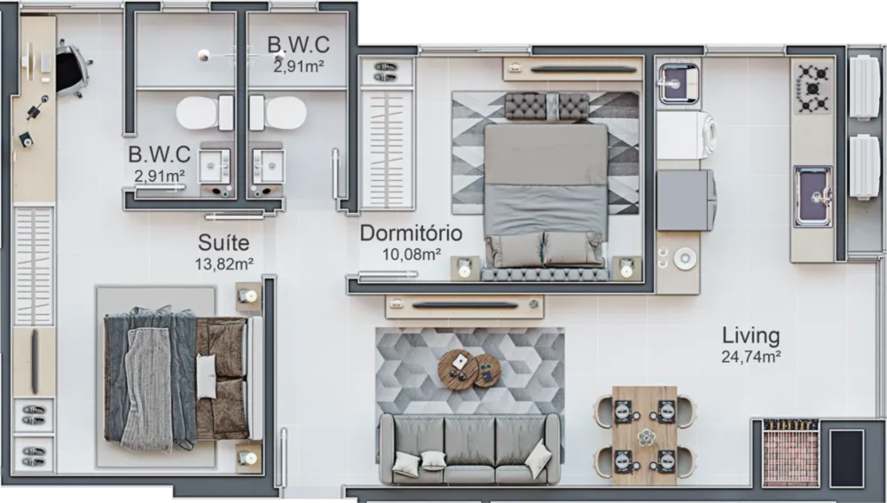 Apartamento, 2 quartos, 63 m² - Foto 12
