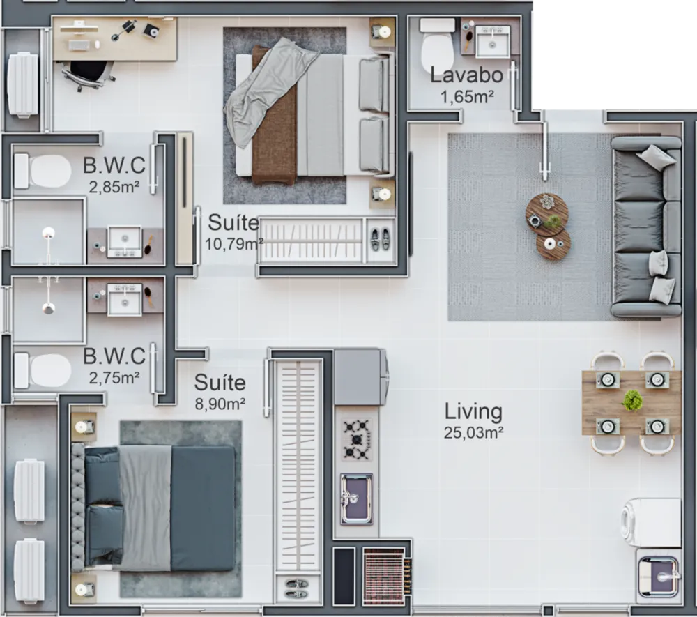 Apartamento, 2 quartos, 63 m² - Foto 11