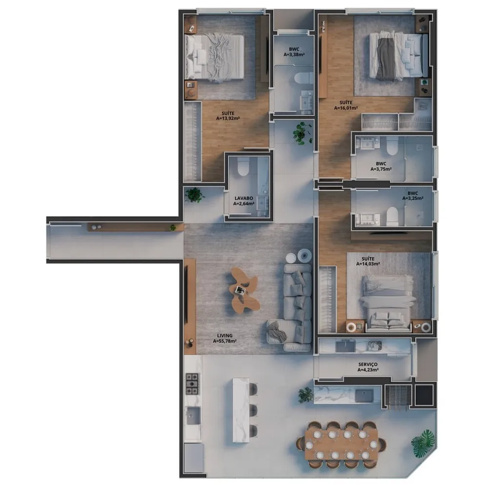 Apartamento, 3 quartos, 134 m² - Foto 12
