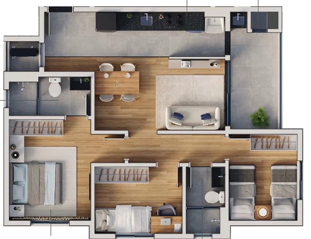 Apartamento, 3 quartos, 71 m² - Foto 8