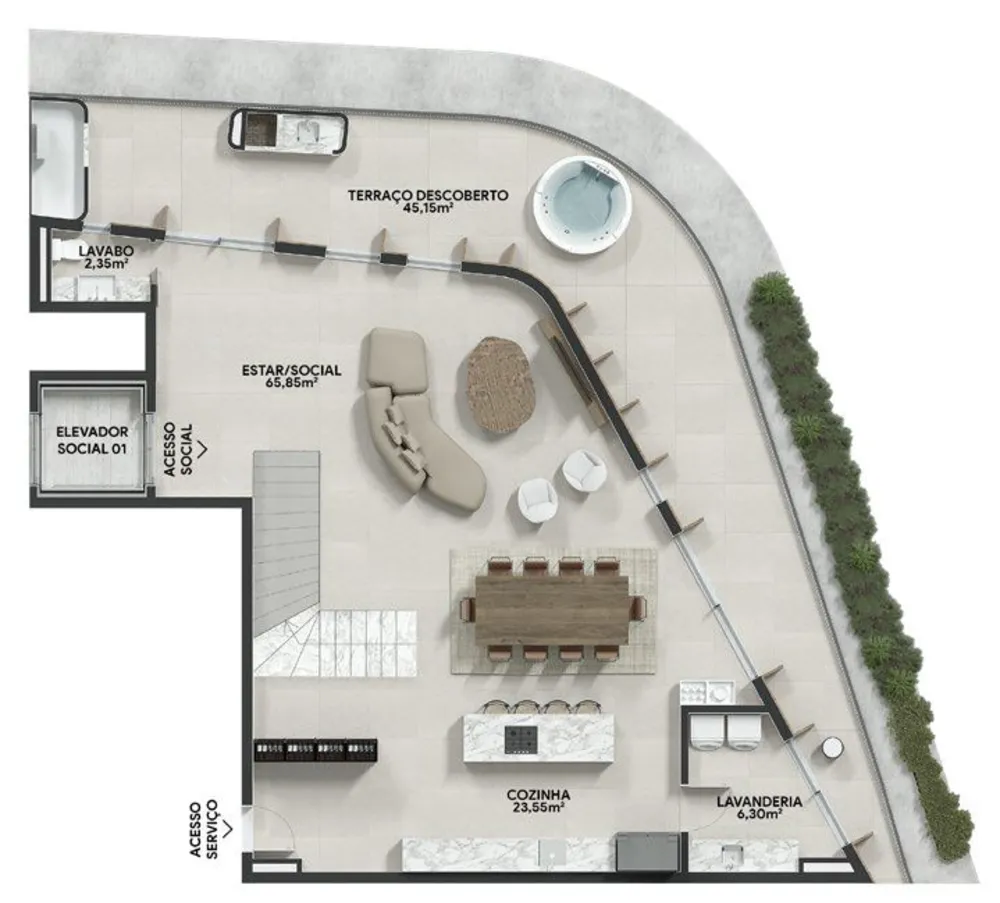 Cobertura, 3 quartos, 229 m² - Foto 12