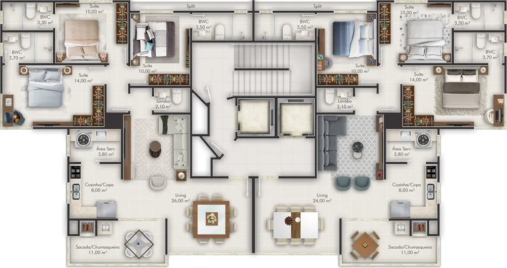 Apartamento, 3 quartos, 114 m² - Foto 1