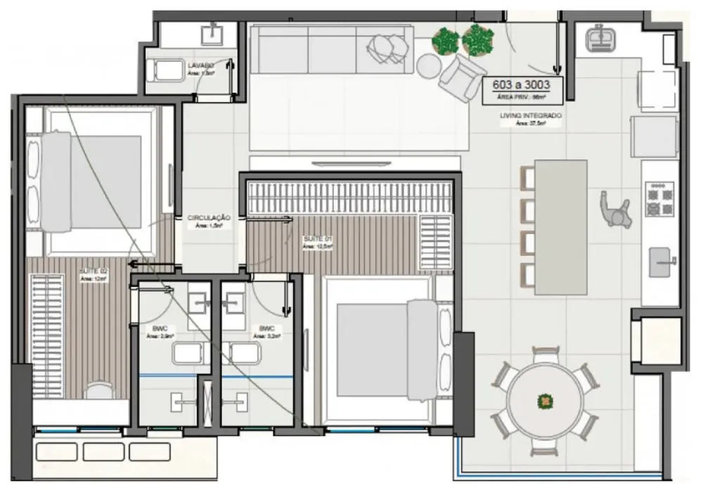 Apartamento, 3 quartos, 105 m² - Foto 8