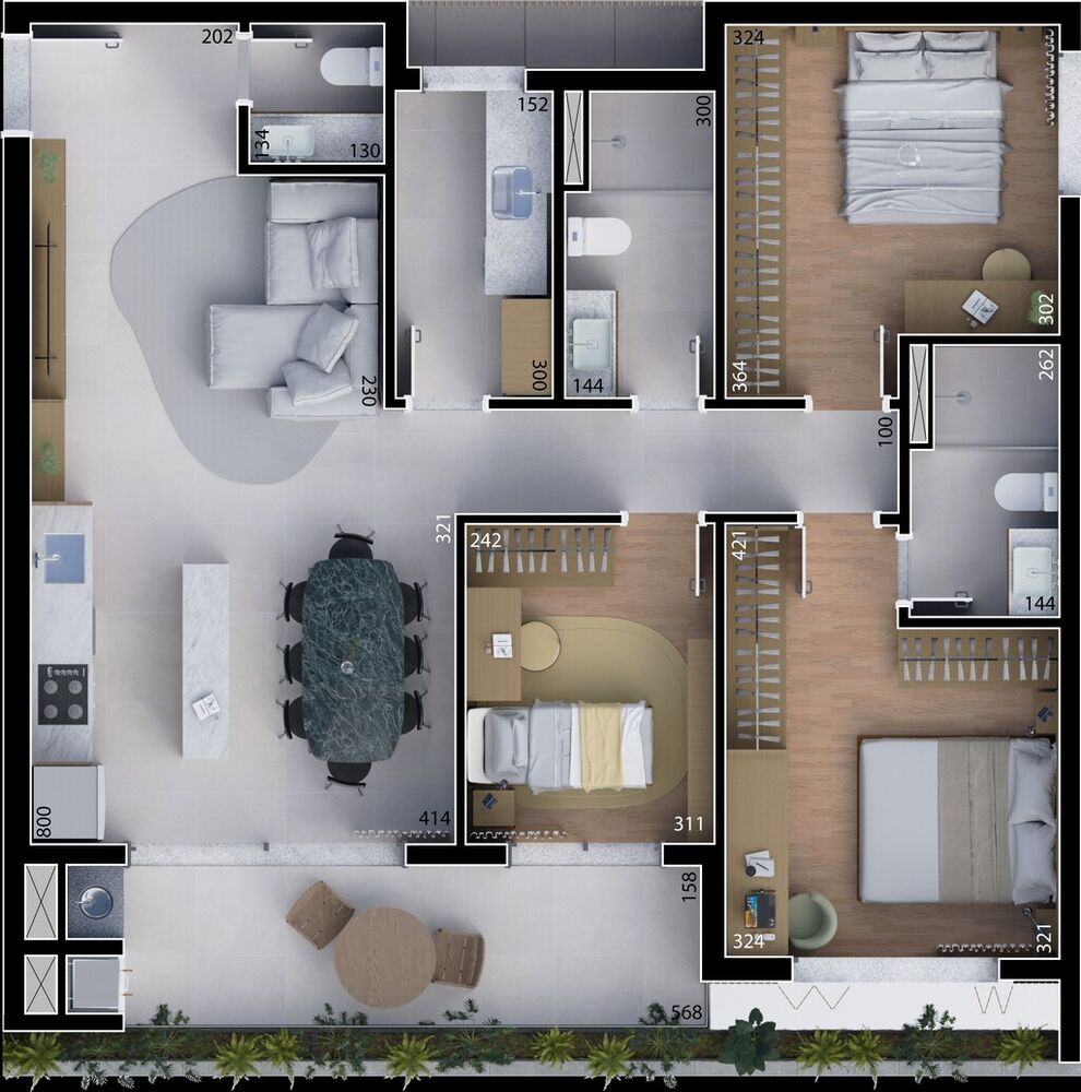 Apartamento, 3 quartos, 101 m² - Foto 1