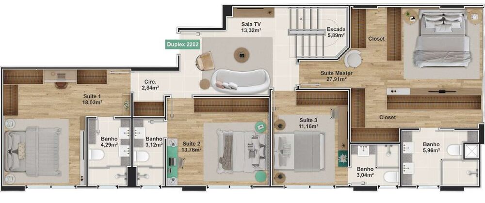 Apartamento, 5 quartos, 237 m² - Foto 2