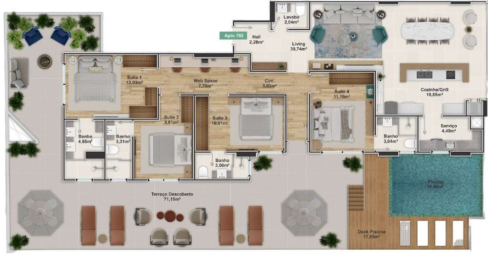 Apartamento, 5 quartos, 237 m² - Foto 3