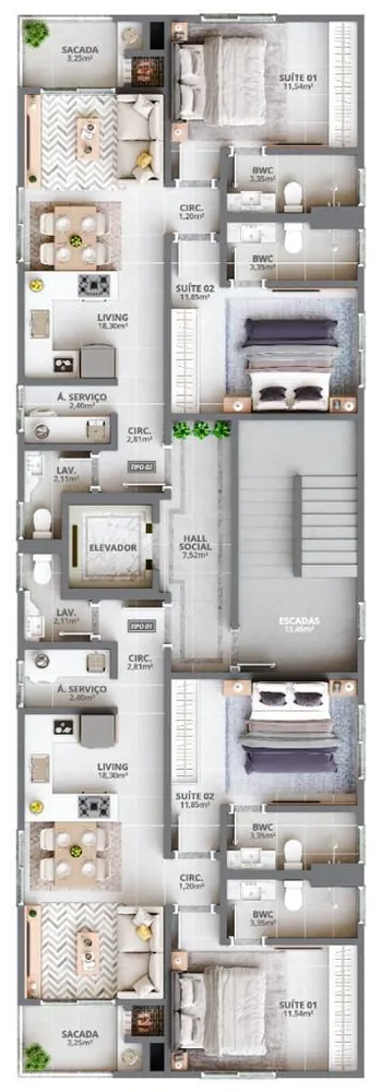 Apartamento, 2 quartos, 71 m² - Foto 12