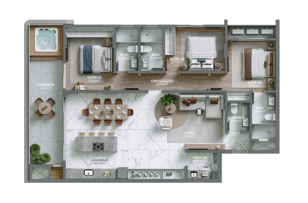 Apartamento, 3 quartos, 196 m² - Foto 9