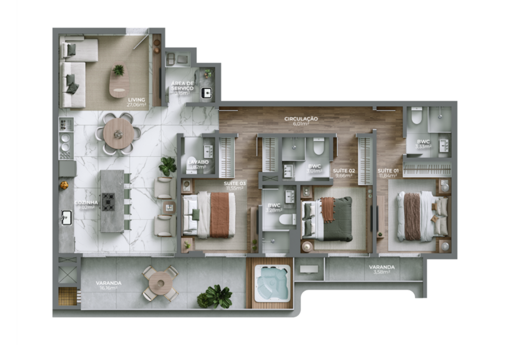 Apartamento, 3 quartos, 196 m² - Foto 10