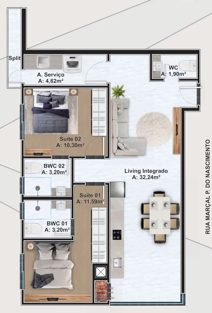 Apartamento, 2 quartos, 80 m² - Foto 4