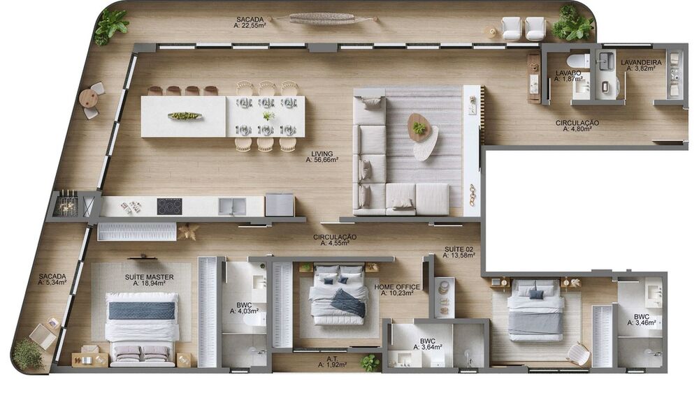 Apartamento, 3 quartos, 197 m² - Foto 7