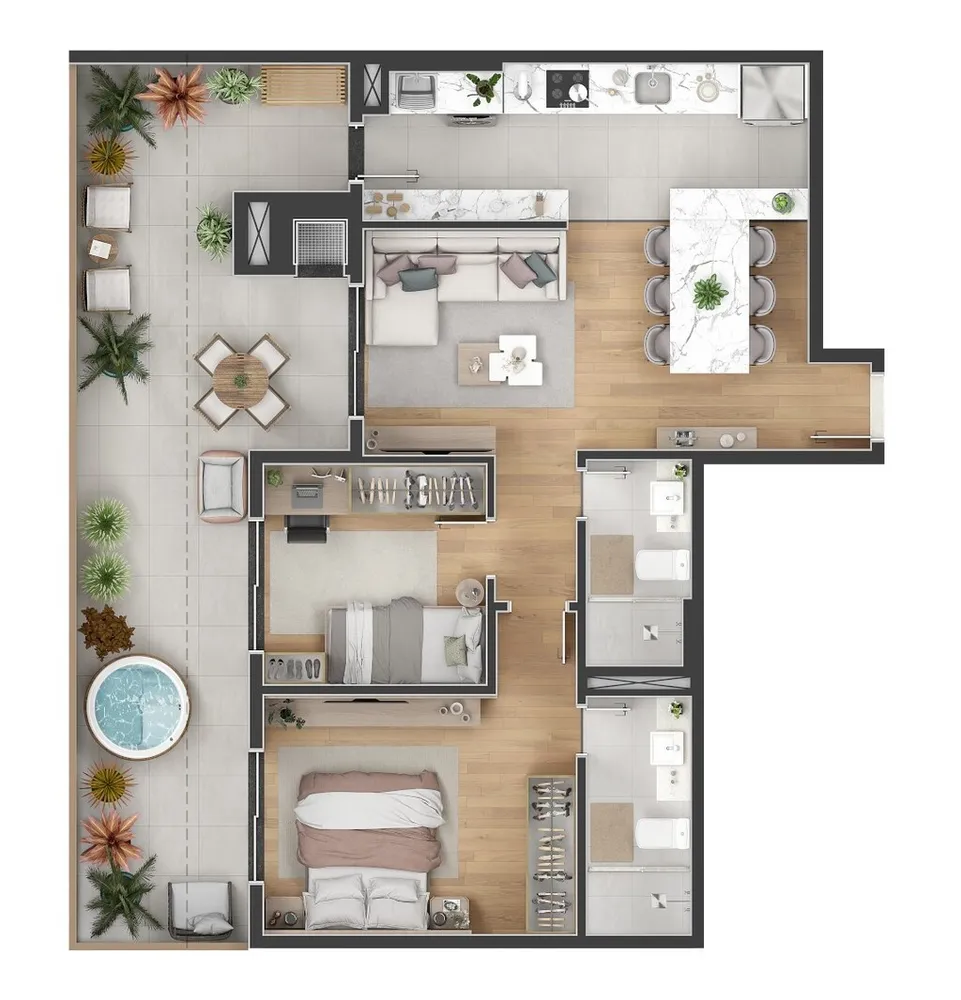 Apartamento, 2 quartos, 67 m² - Foto 2