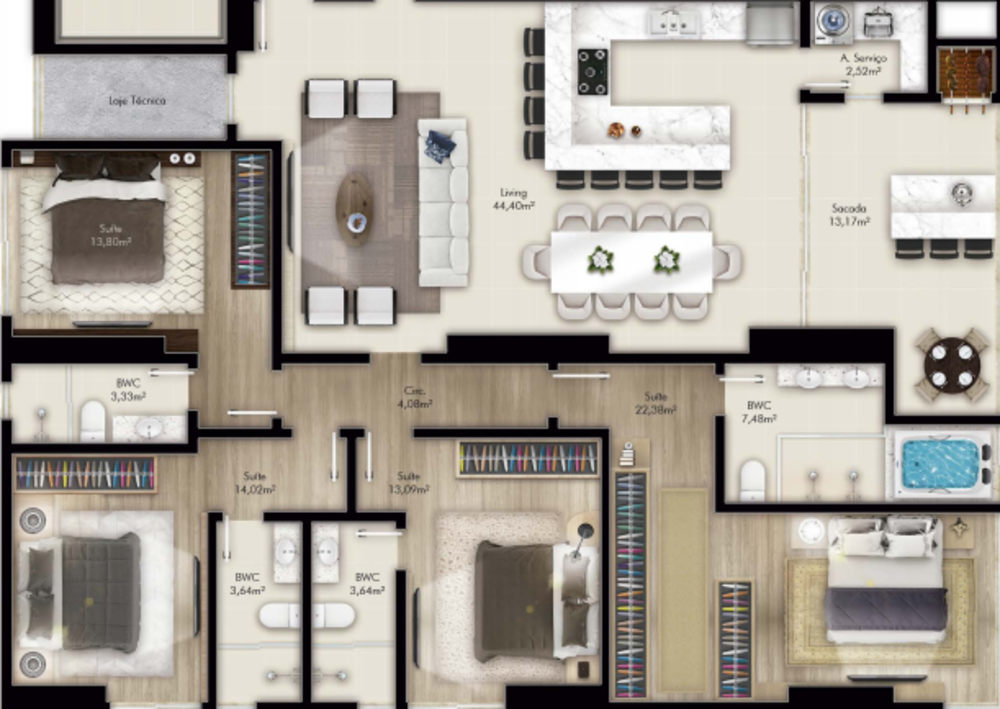 Apartamento, 3 quartos, 165 m² - Foto 9