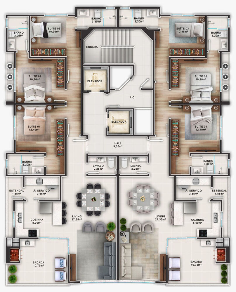 Apartamento, 3 quartos, 248 m² - Foto 6
