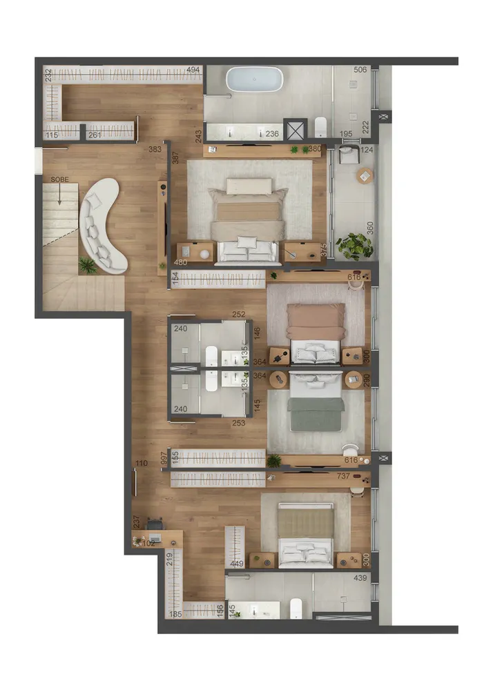 Apartamento, 3 quartos, 156 m² - Foto 3