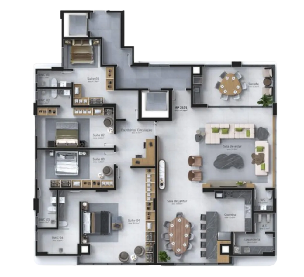 Apartamento, 4 quartos, 251 m² - Foto 16