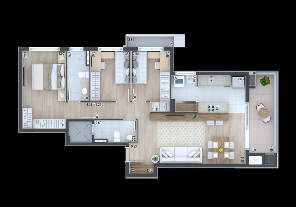 Apartamento, 3 quartos, 89 m² - Foto 4