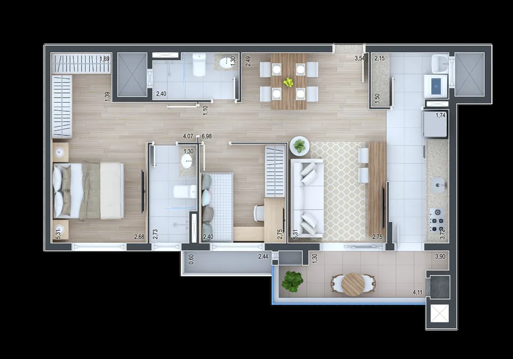 Apartamento, 3 quartos, 89 m² - Foto 2