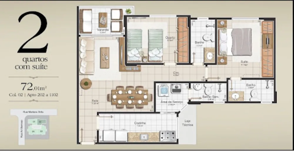 Apartamento, 2 quartos, 72 m² - Foto 14