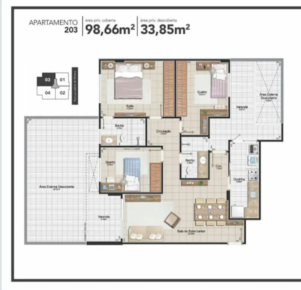 Apartamento, 3 quartos, 98 m² - Foto 7