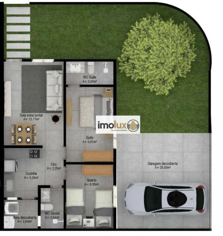 Casa, 2 quartos, 51 m² - Foto 1